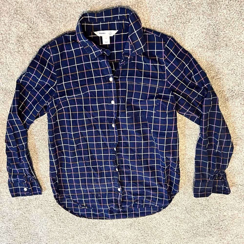 Old Navy classic fit plaid shirt size small